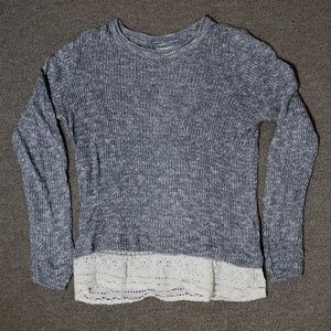Grey & White Knitted Sweater